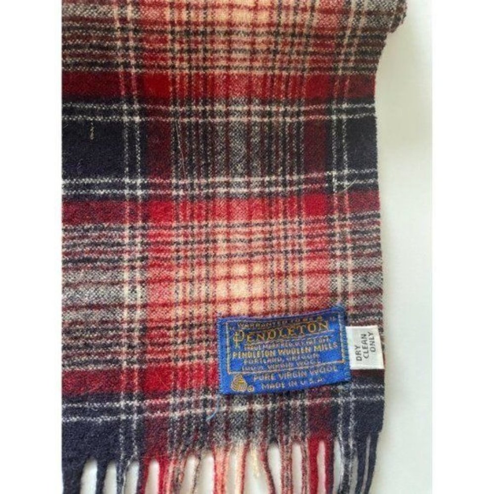 Pendleton Wool Check Fringe Scarf - image 5